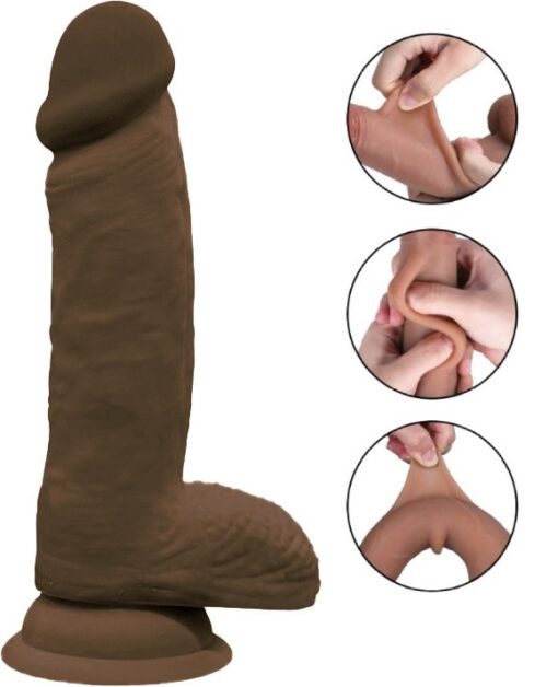 Ρεαλιστικό Ντίλντο Noah Sliding&Bendable Dildo Brown 21.5 cm