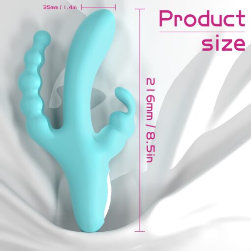 Δονητής Rabbit 3 σε 1 Flirt Vibrator Green 21.6 cm - Image 4