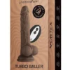 Realistic Vibrator Vortex Turbo Baller Brown