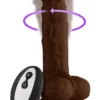 Realistic Vibrator Vortex Turbo Baller Brown