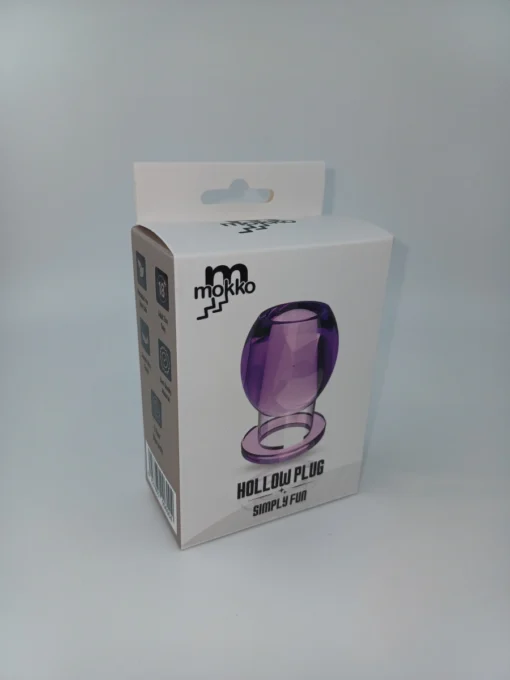 Πρωκτική Σφήνα Tunnel Hollow Anal Plug PVC Purple 6 cm - Image 2