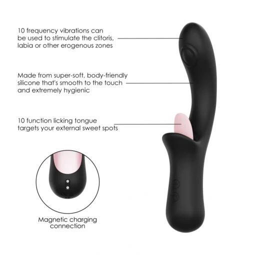 Δονητής Κολπικός Κλειτοριδικός Lorra Licking Vibrator Mokko Toys 22.6 cm