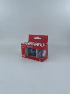 Alternative view of Metal Anal Plug Large Multicolor Pink