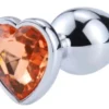 Σφήνα Πρωκτική Anal Plug Hearty Buttplug Large Silver/Orange