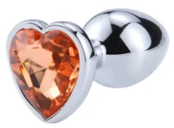 Σφήνα Πρωκτική Anal Plug Hearty Buttplug Large Silver/Orange