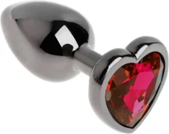 Anal Plug Dark Heart Shape Red
