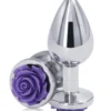 Σφήνα Πρωκτική Anal Plug Rose Pleasure Large Silver/Purple