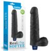 Softee Rechargeable Vibrating Dildo Black