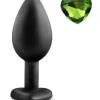 Anal Plug Brighty Small Silicone Black Green