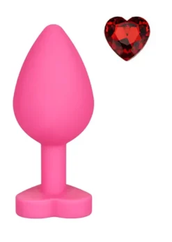 Anal Plug Brighty Small Silicone Pink Red