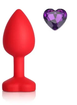 Anal Plug Brighty Small Silicone Red Purple