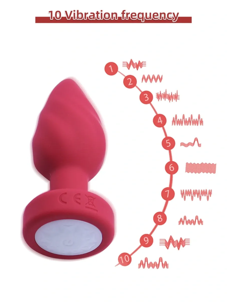 Anal Plug Led Light Vibrating Plug