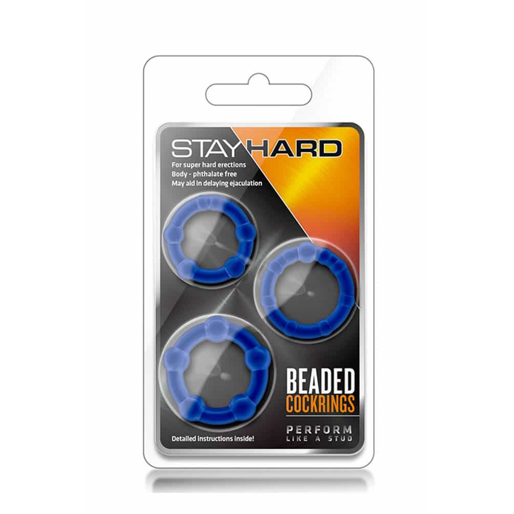 Blush Stay Hard Beaded Cock Rings