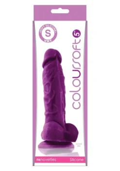ColourSoft Soft Dildo Purple 5 inch