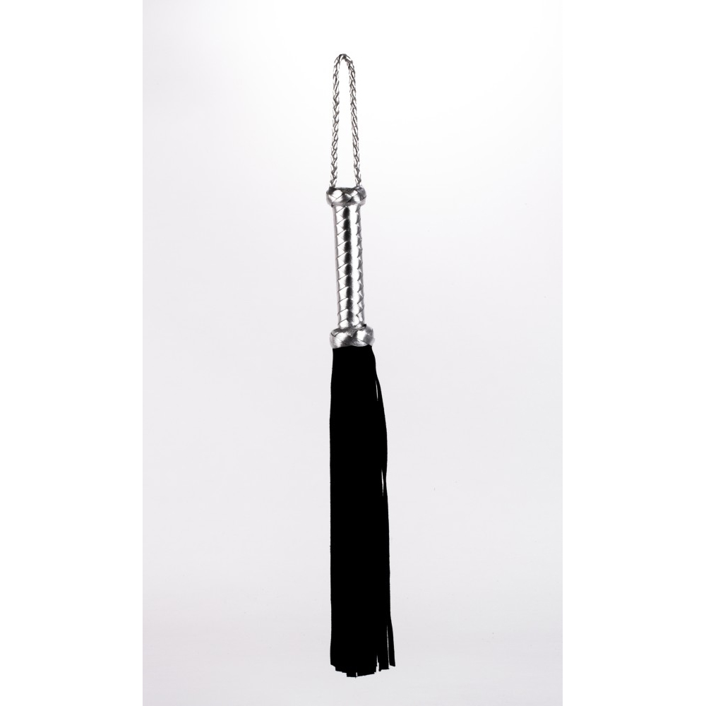 Flogger with Metallic Leather Handle