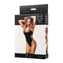 Glossy Reina Bodysuit Black
