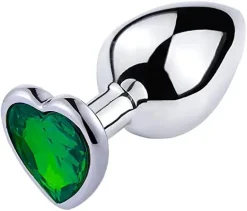 Hearty Buttplug Small Silver Green