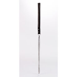 Κολάρο Lamb Leather Handle with 2 Rows of Small Rhinestones