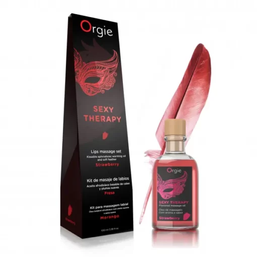 Λάδι για μασάζ Σετ Lips Massage Kit - Strawberry 200 ml