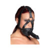 Leather Head Harness with Dildo