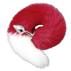 Long Tail Anal Plug Red White