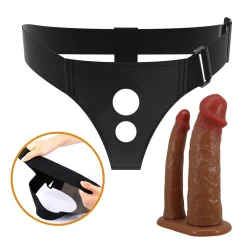 Alternative view of Pretty Love Keaven Harness Briefs with Double Dildos