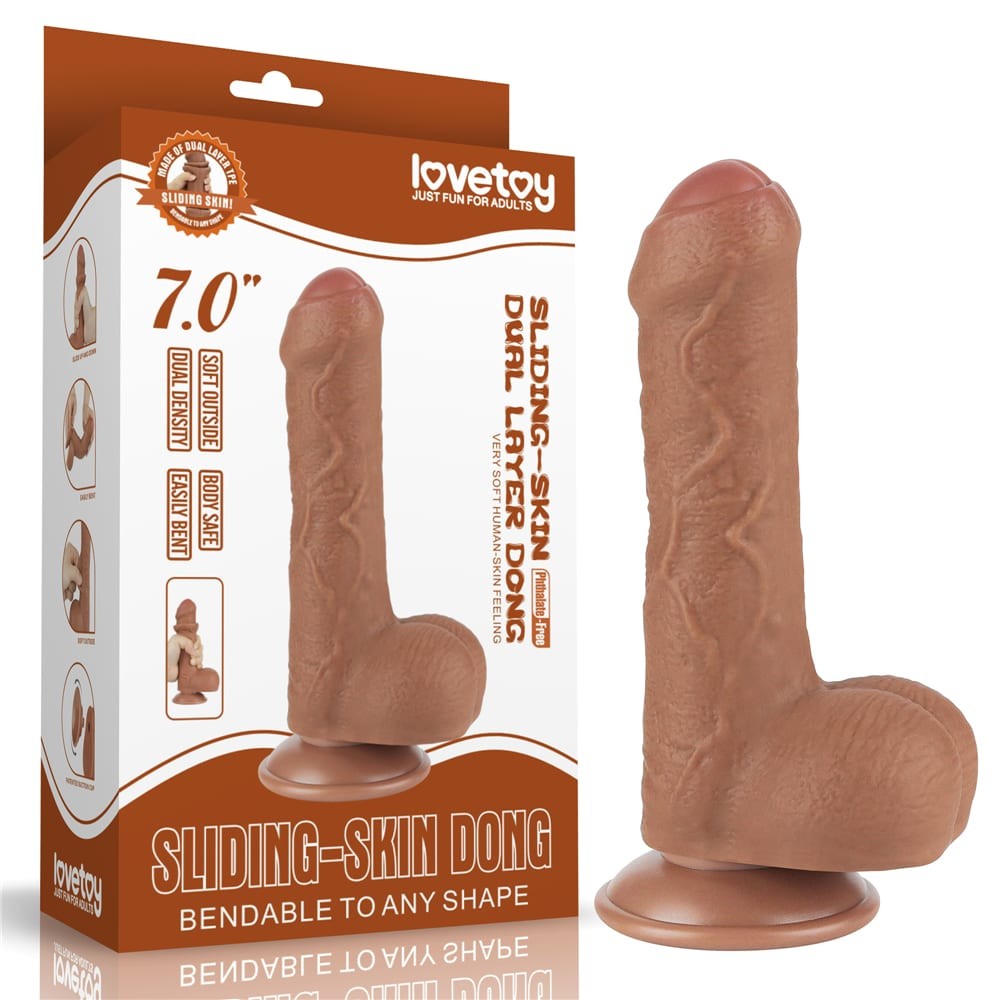 Sliding Skin Dual Layer Dildo