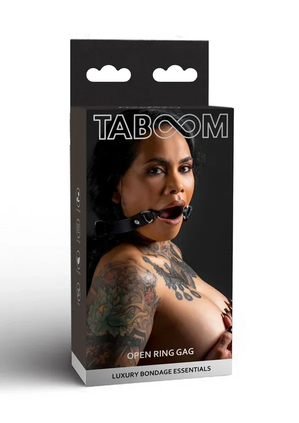 TABOOM Open Ring Gag Black