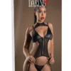 Wetlook Zipper Cami Garter Set