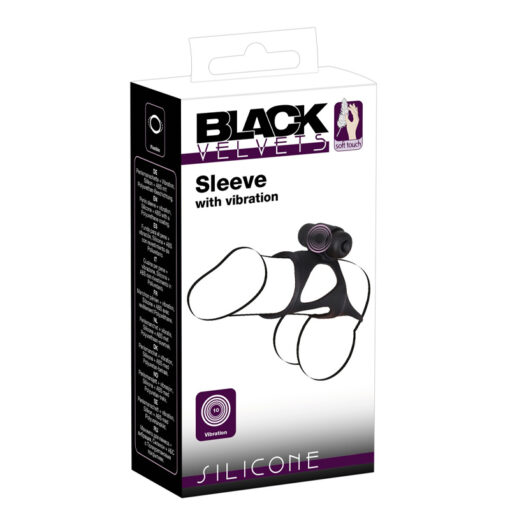 Δακτύλιος Πέους με Δόνηση Black Velvets Sleeve + Vibe 5cm