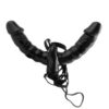 Διπλό Στραπόν Pipedream Fetish Fantasy Series Vibrating Double Delight Strap-On Black 15cm Μαύρο