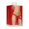 Διπλό Στραπόν με Δόνηση Dildo Double Silicone Strap-On - Adjustable - Red 15.5cm
