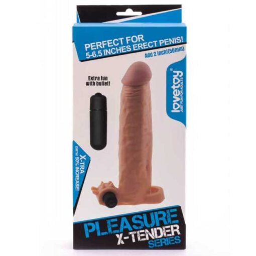 Δονούμενο Κάλυμμα Πέους Lovetoy Pleasure X-Tender Vibrating Penis Sleeve 4