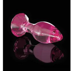 Πρωκτική Σφήνα Pipedream Icicles No 79 Hand Blown Glass Diamond Butt Plug Pink 9cm Ροζ