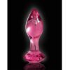 Πρωκτική Σφήνα Pipedream Icicles No 79 Hand Blown Glass Diamond Butt Plug Pink 9cm Ροζ