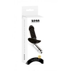 Πρωκτική Σφήνα Zenn Premium Ribbed Butt Plug with Strong Vibrating Bullet 13cm3
