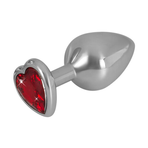 Πρωκτική Σφήνα Μεταλλική με Κρυστάλλινη Κόκκινη Καρδιά You2ToysDiamond Anal Plug Medium 8cm