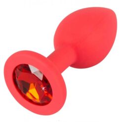 Πρωκτική Σφήνα με Kρύσταλλο Colorful Joy Jewel small 8cm Κόκκινη