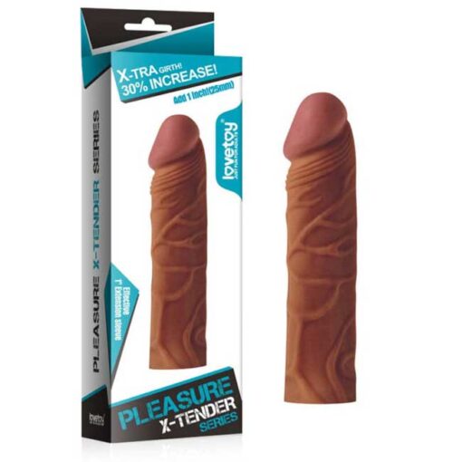 Ρεαλιστικό Κάλυμμα Πέους Lovetoy Pleasure X Tender Extra Girth Penis Extension 17cm Flesh